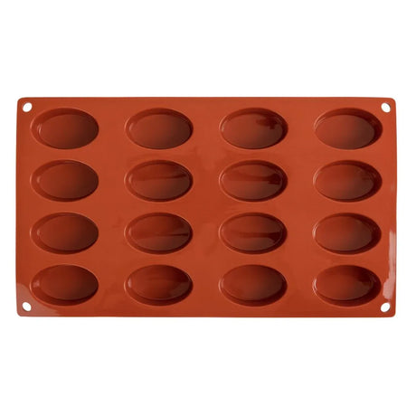 N951 Pavoni Formaflex Silicone Oval Mould 16 Cup