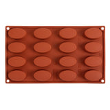 N951 Pavoni Formaflex Silicone Oval Mould 16 Cup