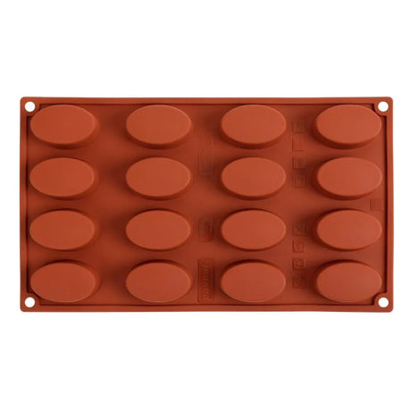 N951 Pavoni Formaflex Silicone Oval Mould 16 Cup