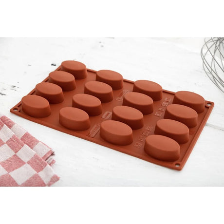 N951 Pavoni Formaflex Silicone Oval Mould 16 Cup