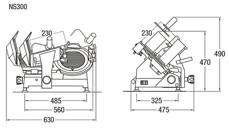 Metcalfe NS300 Slicer Medium Duty Gravity Feed Slicer