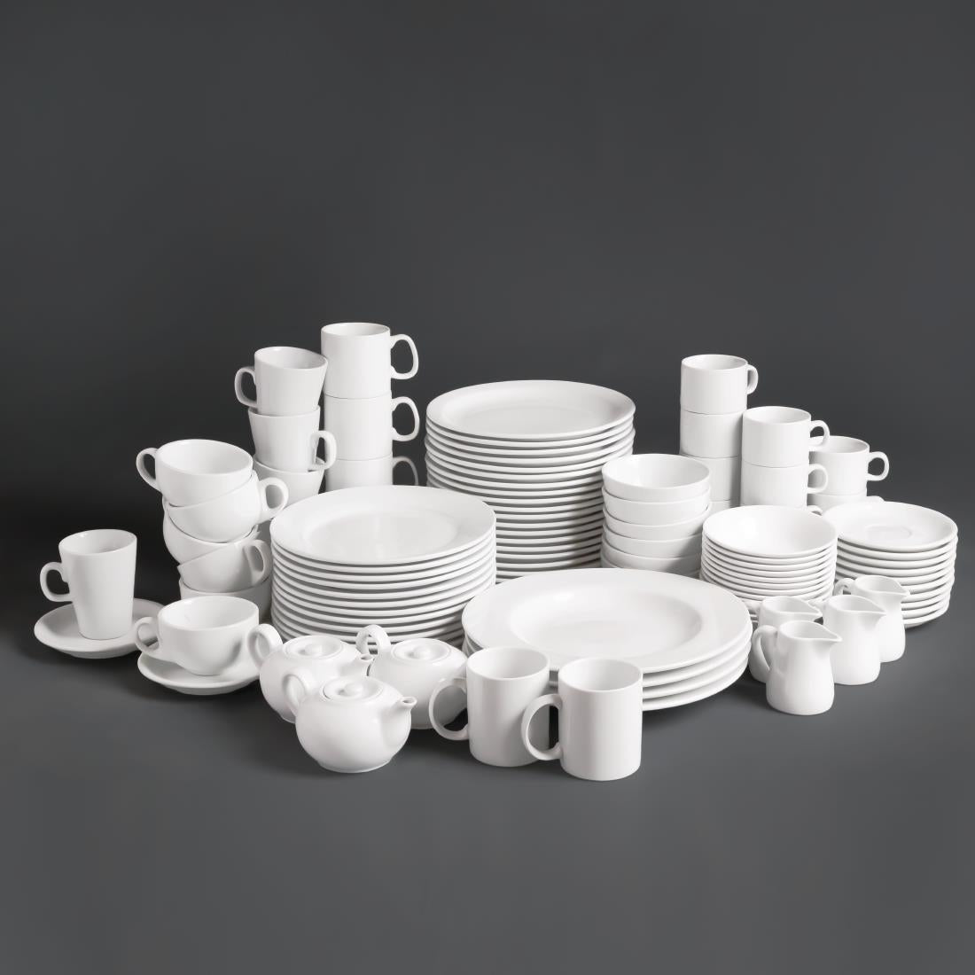 CB462 Olympia Whiteware Cappuccino Cups 10oz 284ml (Pack of 12)
