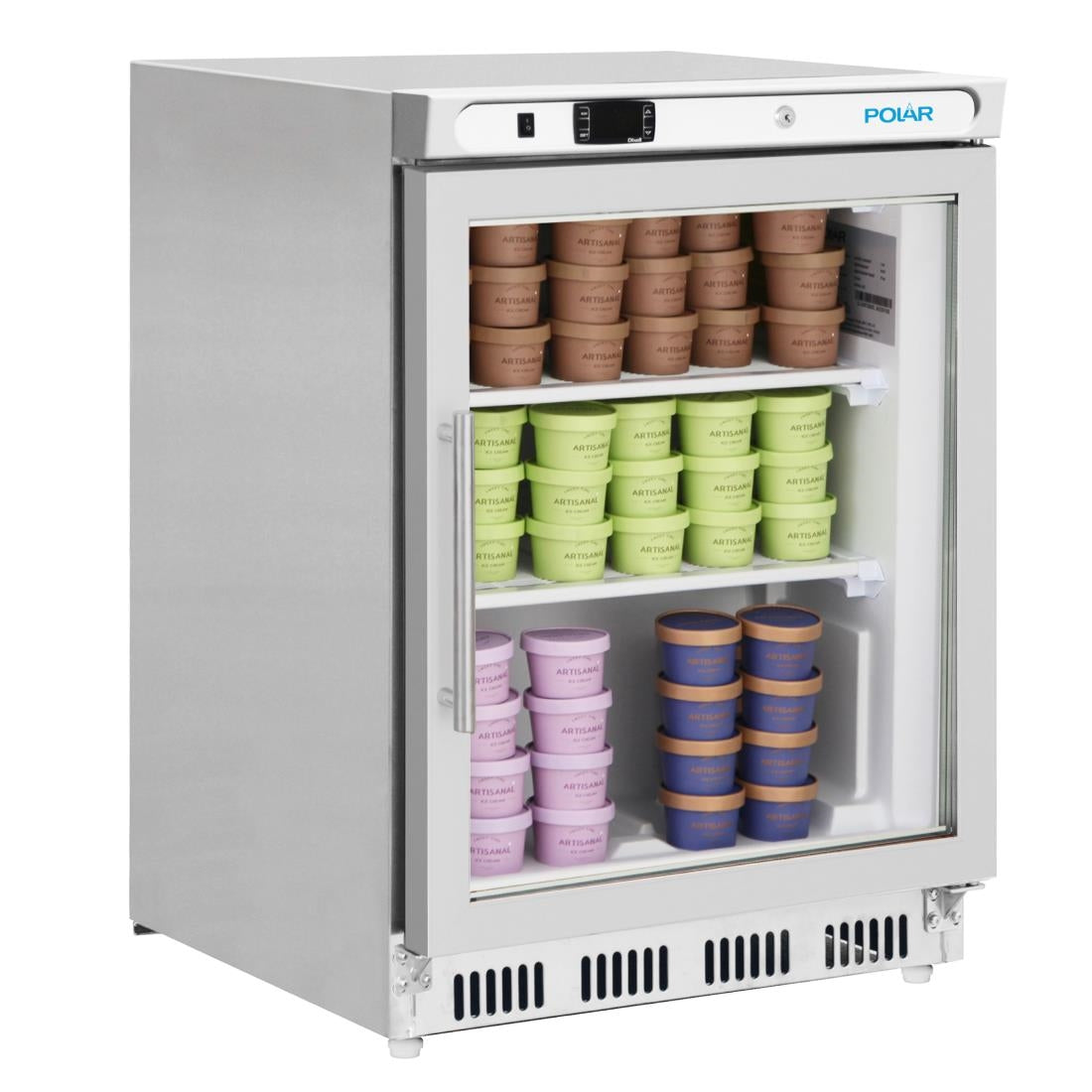 PC008 Polar C-Series Undercounter Display Freezer - Stainless Steel