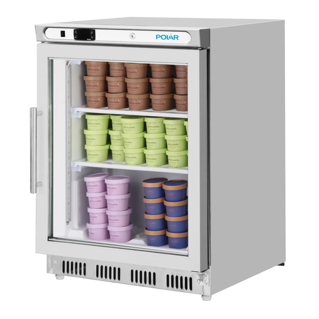 PC008 Polar C-Series Undercounter Display Freezer - Stainless Steel