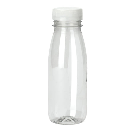 PET Bottle with Tamper Evident Lid - 250ml - 216/ctn - clear - BioPak commercial catering consumable