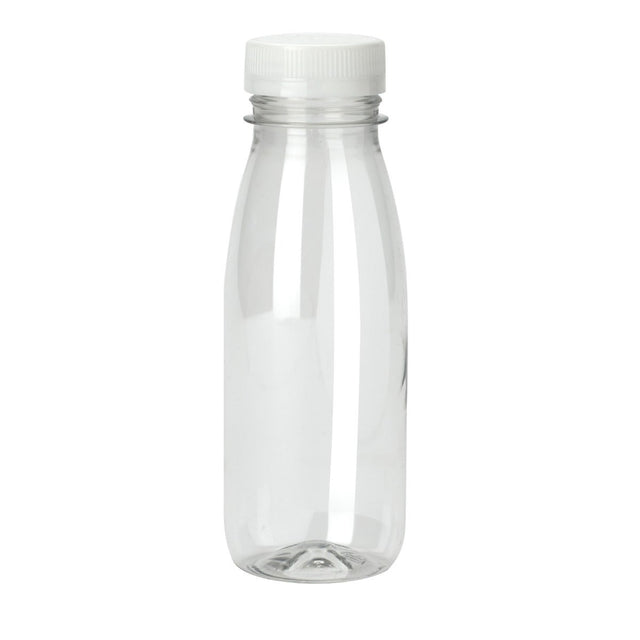 PET Bottle with Tamper Evident Lid - 250ml - 216/ctn - clear - BioPak commercial catering consumable