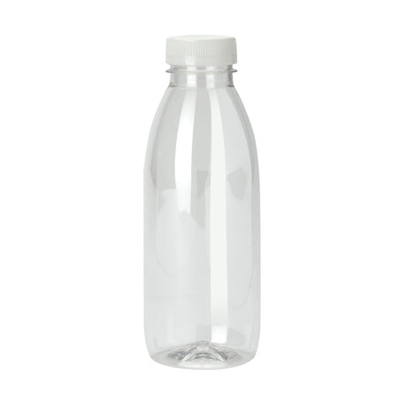 PET Bottle with Tamper Evident Lid - 500ml - 140/ctn - clear - BioPak commercial catering consumable