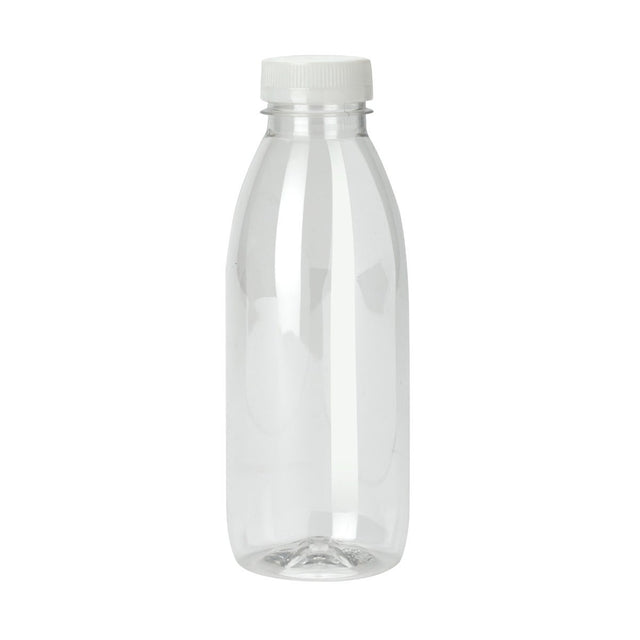 PET Bottle with Tamper Evident Lid - 500ml - 140/ctn - clear - BioPak commercial catering consumable