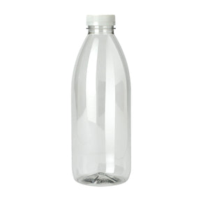 PET Bottle with Tamper Evident Lid - 1000ml - 88/ctn - clear - BioPak commercial catering consumable