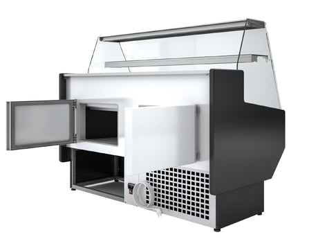 Polar G-Series Straight Glass Serve Over Counter Fridge 1.5m