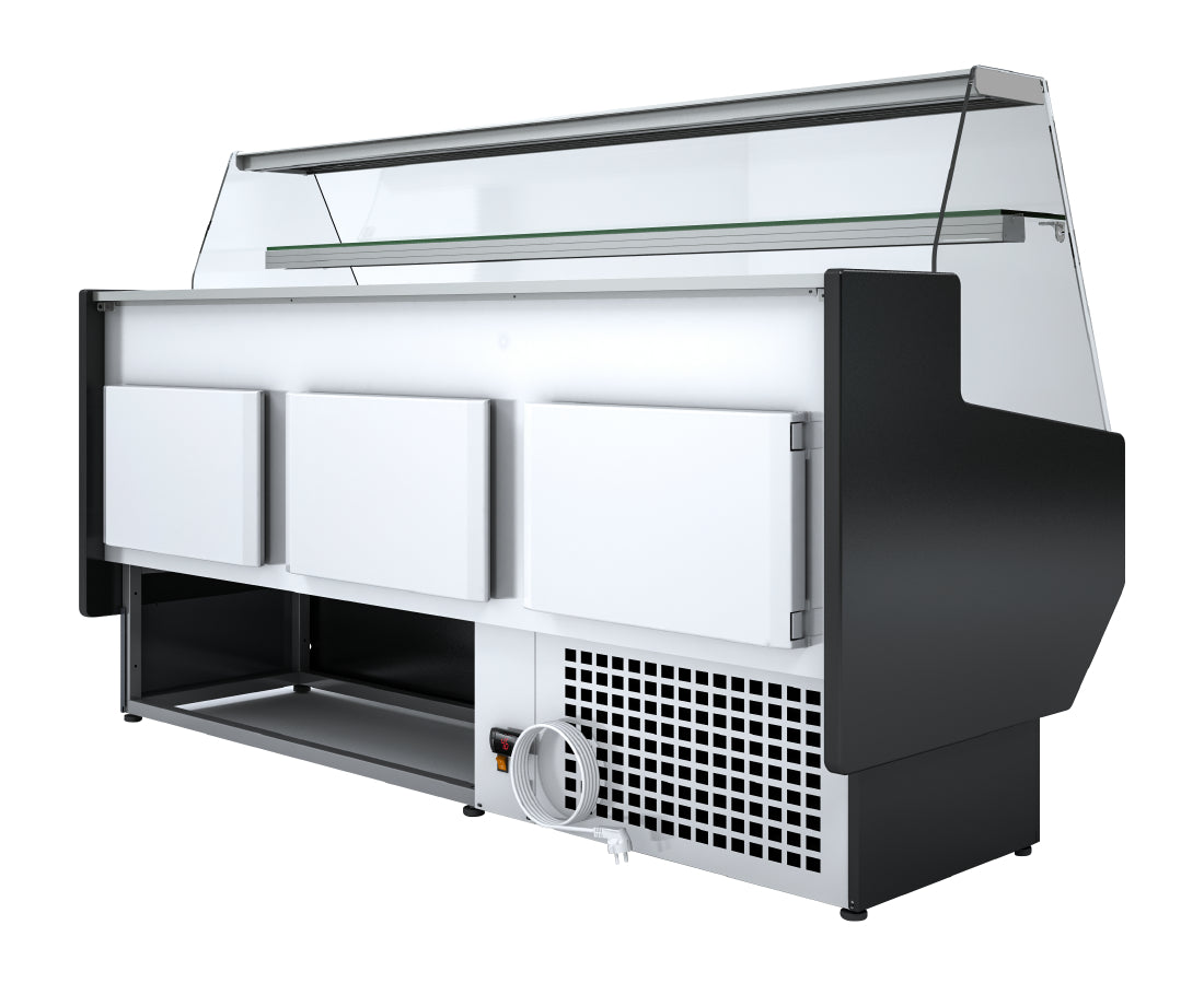 Polar G-Series Straight Glass Serve Over Counter Fridge 2m