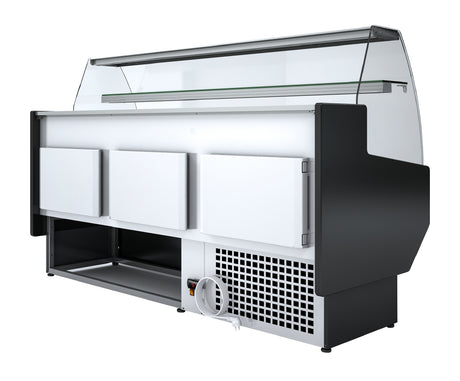 Polar G-Series Curved Glass Serve Over Counter Fridge 2m