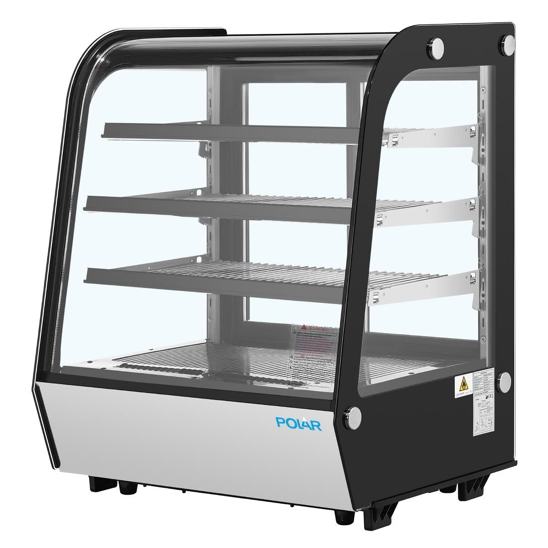 Polar G-Series Rounded Glass Countertop Display Fridge 145Ltr