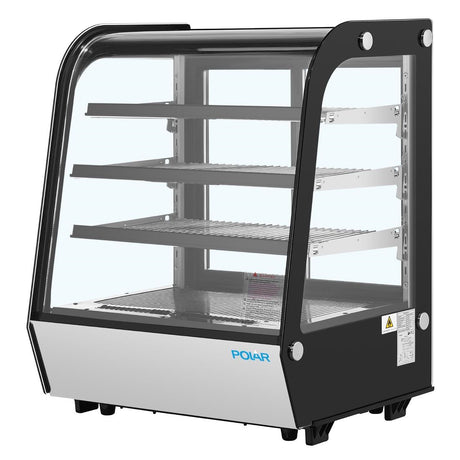 Polar G-Series Rounded Glass Countertop Display Fridge 145Ltr