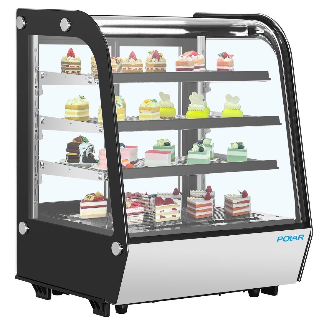 Polar G-Series Rounded Glass Countertop Display Fridge 145Ltr
