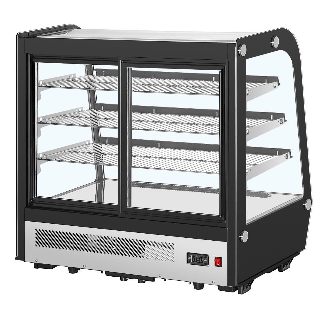 Polar G-Series Rounded Glass Countertop Display Fridge 185Ltr