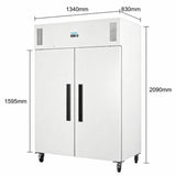 Polar G-Series Upright Double Door Fridge 1152Ltr