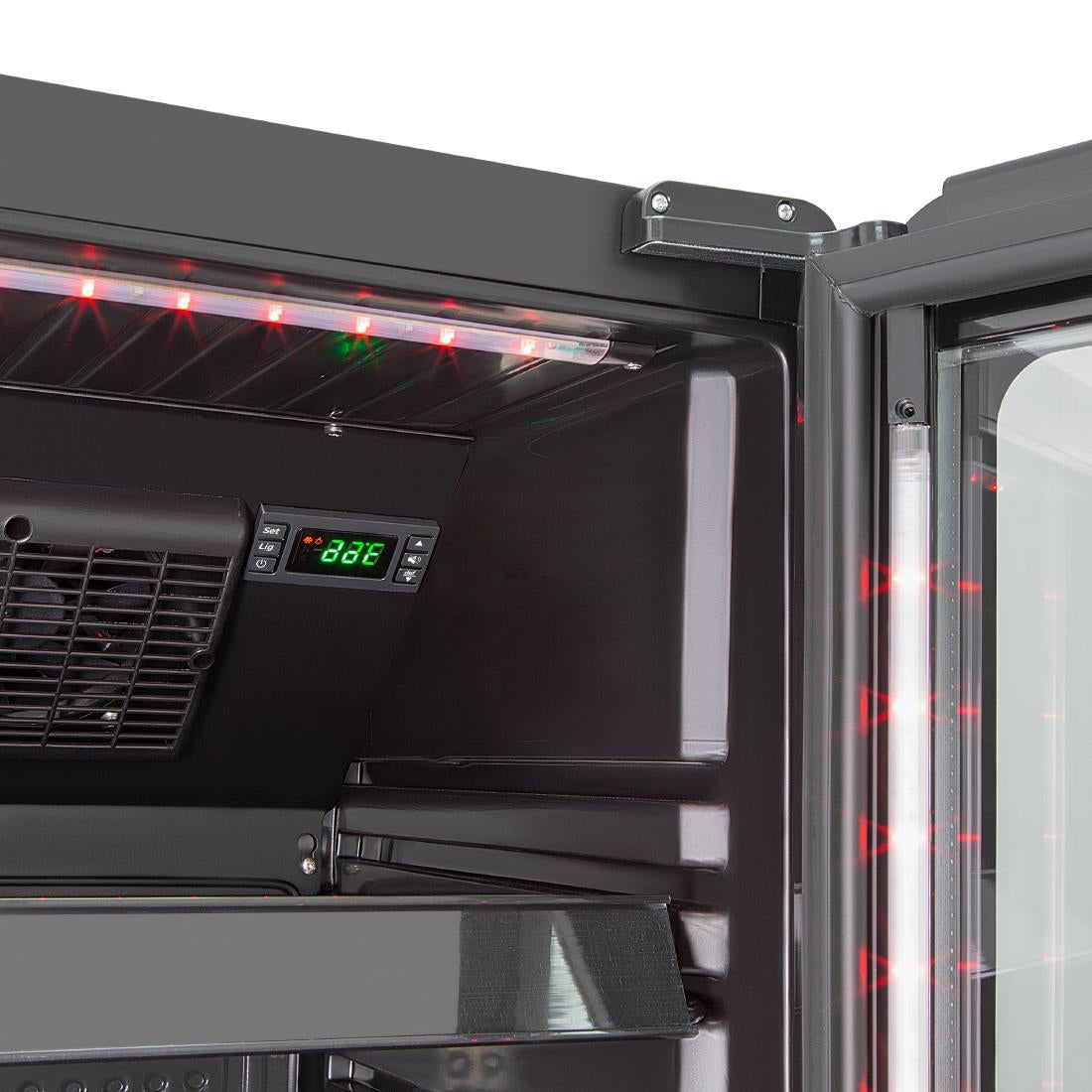 Polar G-Series Slimline Display Fridge Black