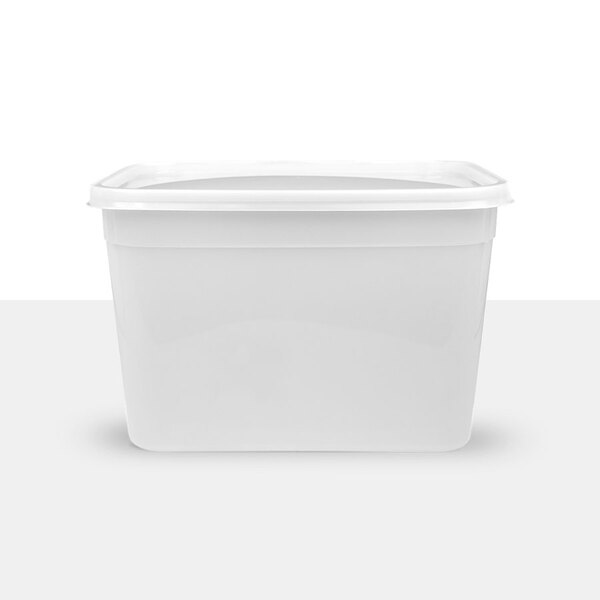 Parkers Ice Cream Container 4ltr Natural Polypropylene 222x162x149mm EB763