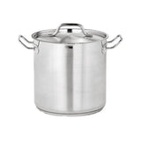 ED496 Prepara Heavy Duty Tall Stock/Stew Pan 24cm Stainless Steel With Side Handles - JD Catering Equipment Solutions Ltd