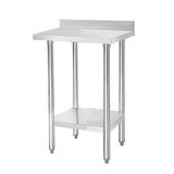 HEF644 Connecta Wall Table with Undershelf - 600 x 600 with 900mm high worktop and 100mm upstand - JD Catering Equipments Ltd