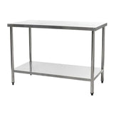 HEF649 Connecta Centre Table with Undershelf - 600 x 600 with 900mm high worktop - JD Catering Equipments Ltd