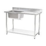 Connecta Single Sink Unit - Right Hand Drainer - 1200mm HEF656