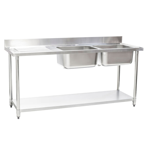 Connecta Double Sink Unit - Left Hand Drainer - 1500mm HEF659