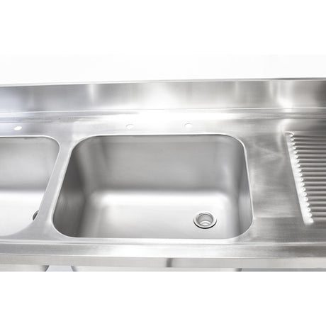 Connecta Double Sink Unit - Right Hand Drainer - 1800mm HEF660