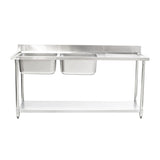 Connecta Double Sink Unit - Right Hand Drainer - 1800mm HEF660