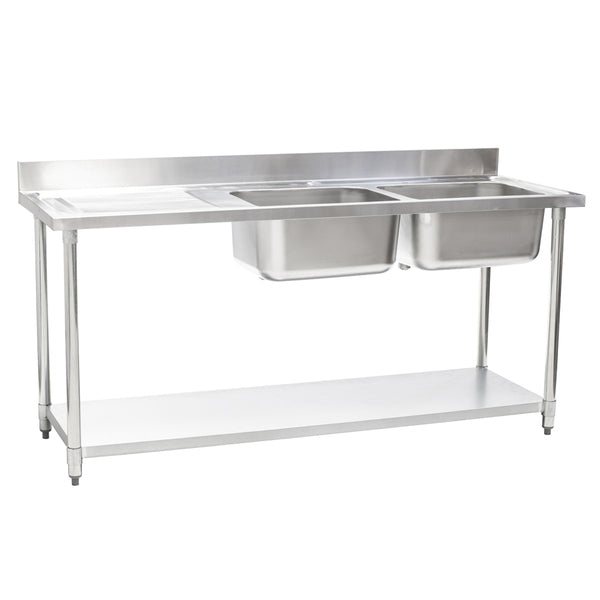 Connecta Double Sink Unit - Left Hand Drainer - 1800mm HEF661