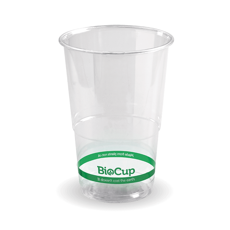 PLA BioCup - Clear - 280ml - 2000/ctn - clear - BioPak commercial catering consumable