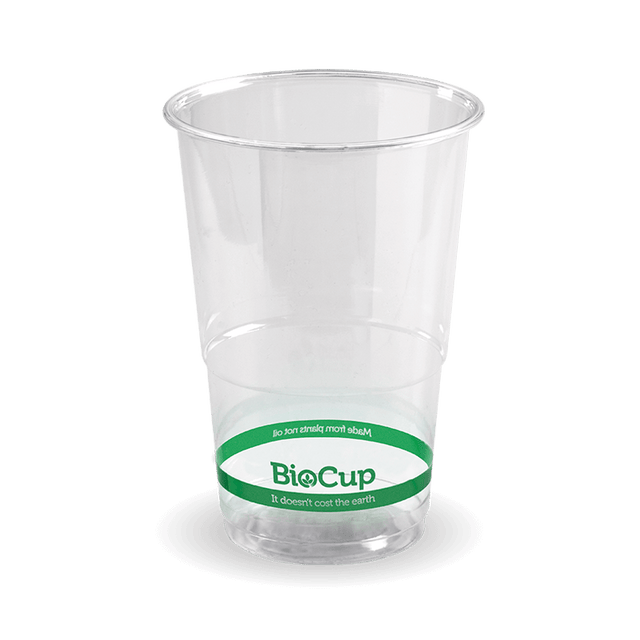 PLA BioCup - Clear - 280ml - 2000/ctn - clear - BioPak commercial catering consumable