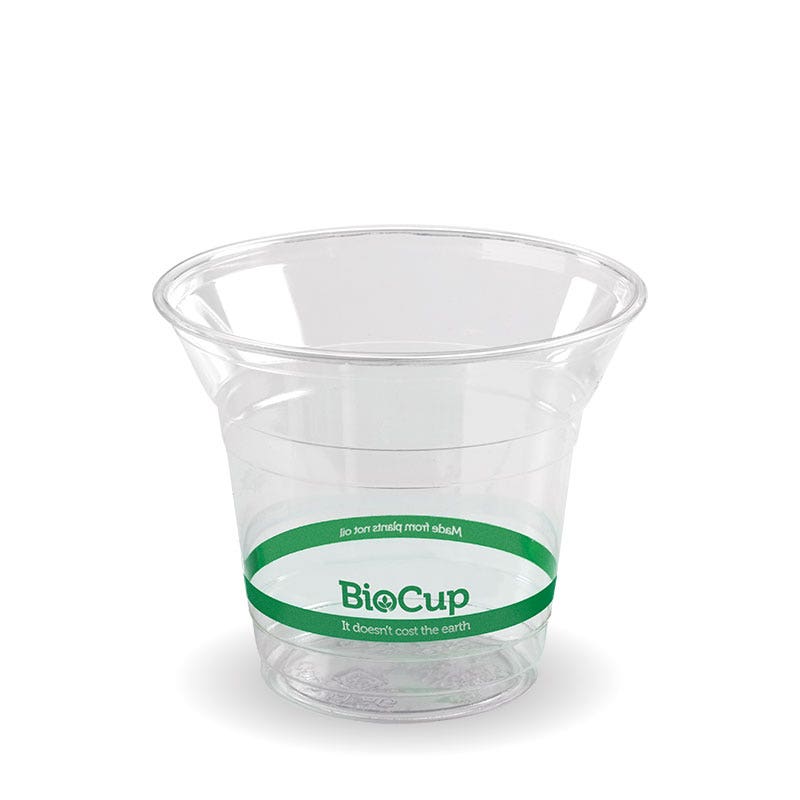 PLA BioCup - Clear - 300ml - 1000/ctn - clear - BioPak commercial catering consumable