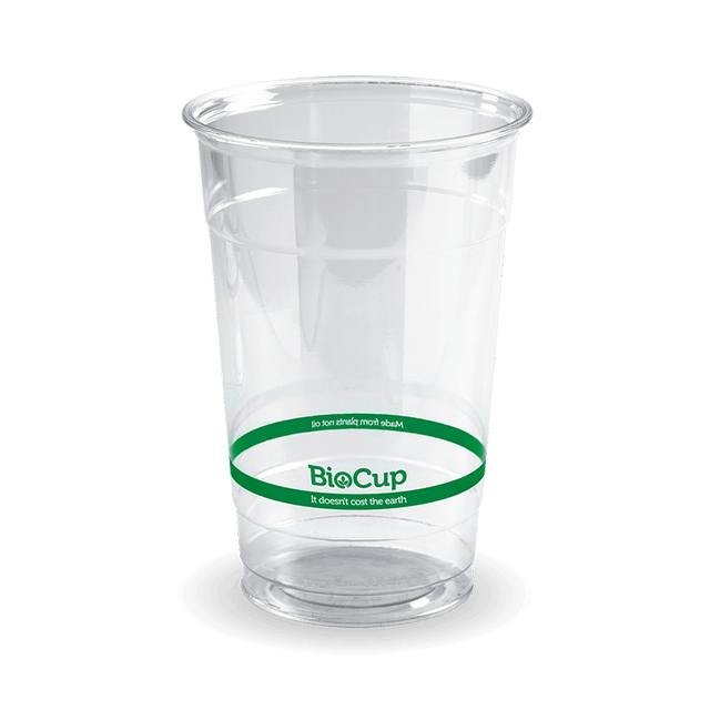 PLA BioCup - Clear - 600ml - 1000/ctn - clear - BioPak commercial catering consumable