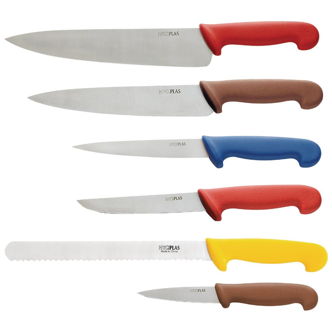 S088 Hygiplas Colour Coded Chefs Knife Set with Wallet