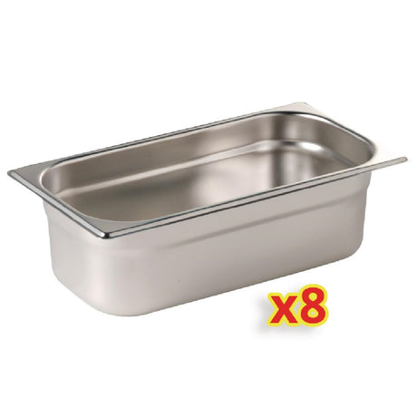 S412 Vogue Gastronorm Container Kit 1/4 (Pack of 8)