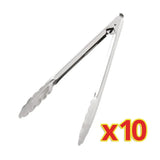 S633 Bulk Buy Catering Tongs 10" (Pack of 10) - JD Catering Equipment Solutions Ltd