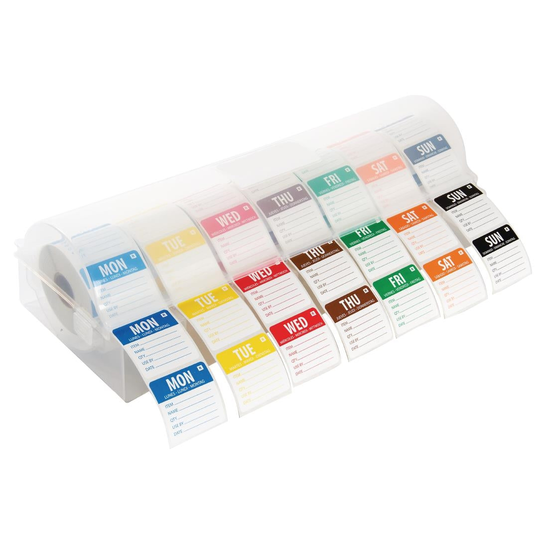 Removable Colour Coded Food Labels with 2" Dispenser