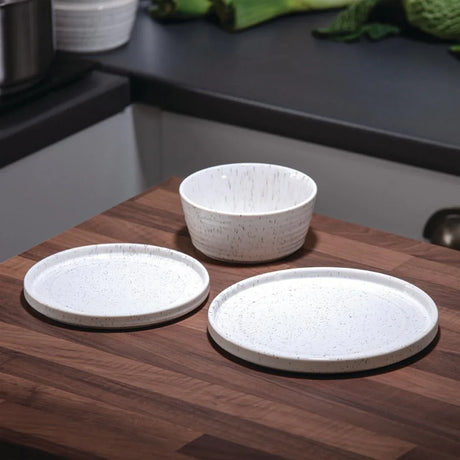 SA621 Olympia Cavolo Serve Like A Pro 18-Piece White Speckle Dinner Set - JD Catering Equipment Solutions Ltd