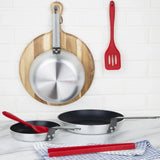 SA691 Vogue Cook Like A Pro 3-Piece Non-Stick Frying Pan and Saute Pan Set - JD Catering Equipment Solutions Ltd