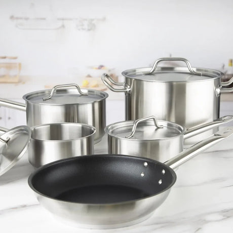 SA693 Vogue Cook Like A Pro 5-Piece Stainless Steel Induction Cookware Set - JD Catering Equipment Solutions Ltd