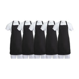 SA816 Whites Bib Apron Polycotton Black (5 pack)