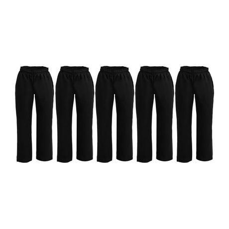 Whites Vegas Chef Trousers Polycotton Black S (5 Pack)