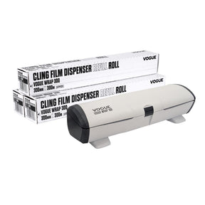 Vogue Wrap300 Dispenser & Cling Film Refill Bundle