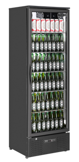 Sterling Pro Green SP110-BK Single Door Black Upright Bottle Cooler  293 Litres