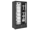 Sterling Pro Green SP220-BK Double Door Black Upright Bottle Cooler 458 Litres