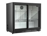 Sterling Pro Green SP2HC-LOW-BS Sliding Double Door Low Height Bottle Cooler Height (mm) 840, 180 x 330ml Bottles - JD Catering Equipments Ltd