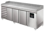 Sterling Pro Green SPI-8-250-37 Granite Top 800mm Fridge Counter 3 Doors & 7 Drawers 2 Years Parts & Labour - JD Catering Equipment Solutions Ltd