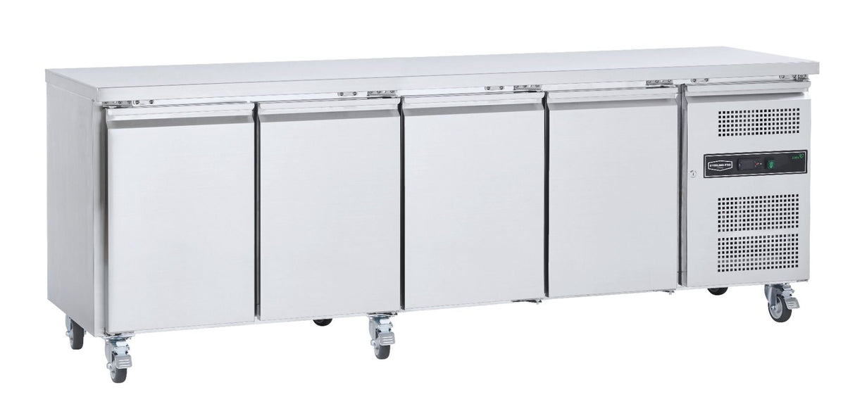 Sterling Pro Cobus SPCR405AV A-Energy Rated Four Door Gastronorm Fridge Counter, 553 Litres